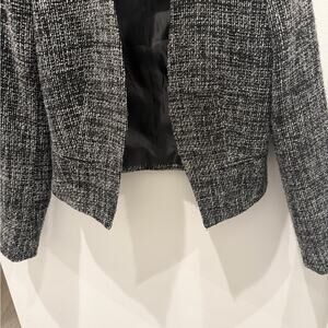 Calvin Klein Black and White Tweed Blazer
